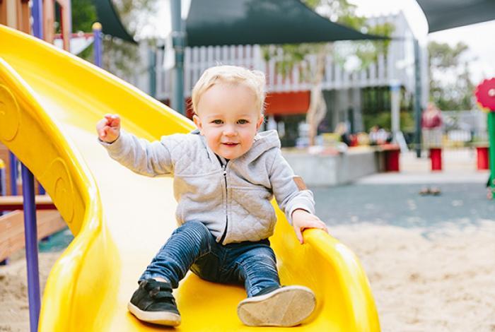 Child on slide