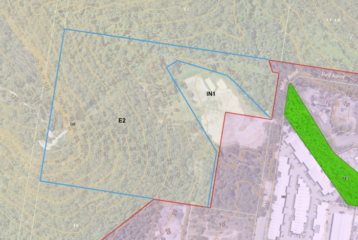 Areal image of study area in West Gosford